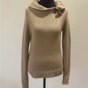 Ralph Lauren Blue Label Beige Cowl Neck Sweater